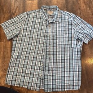 L.L. Bean Blue and White Checkered Shirt